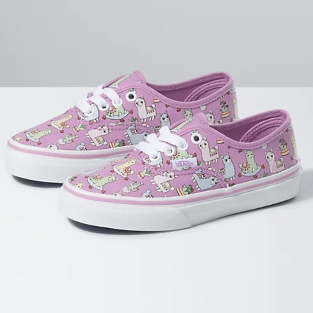 Kids Vans llama authentic shoes size 12.5